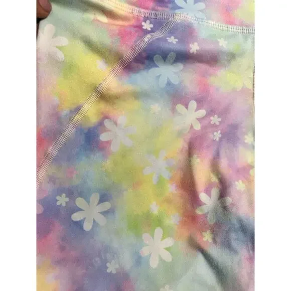 FLEO Women's Floral Athletic Shorts Multicolor Stretch Yoga Activewear medium - Picture 5 of 6